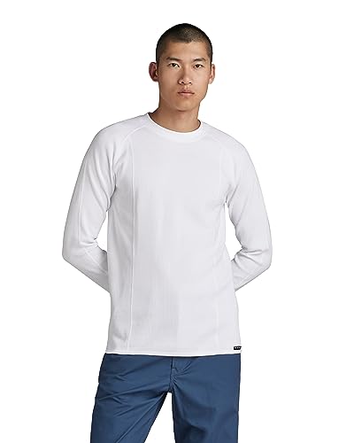 G-STAR RAW Jirgi Tweeter Slim Ls t-shirt męski, Biały (White D23475-d271-110), XS