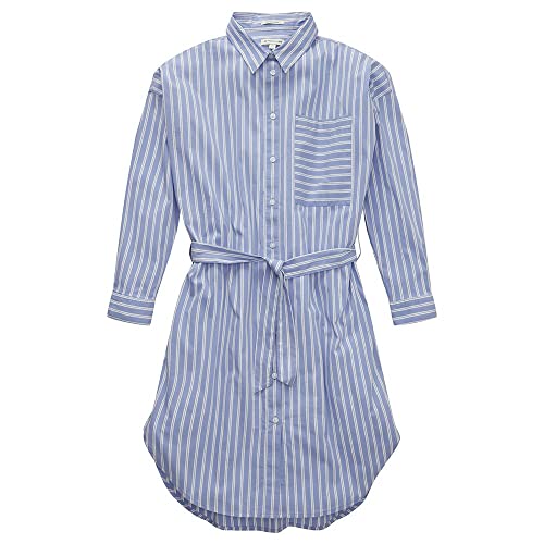TOM TAILOR Dziewczęta Dziecięca sukienka koszulowa w paski 1033245, 30102 - Thin Blue Vertical Stripe, 176