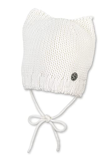 Sterntaler Strickmütze Katzenohr, czapka dziewczęca, ecru, Ecru