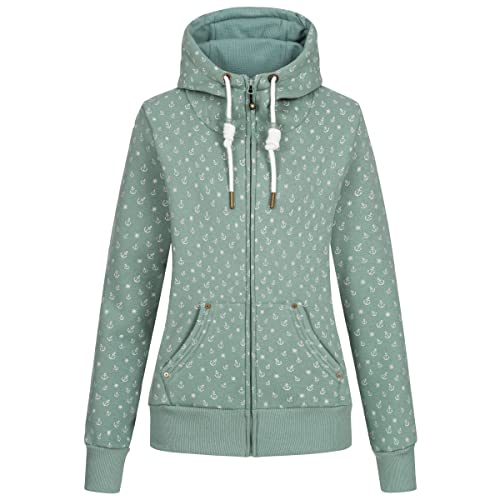 Ankerglut Damska bluza z kapturem bluza bluza bluza z długim rękawem #ankergluthafen sweter z kapturem, Slate Gray, 40