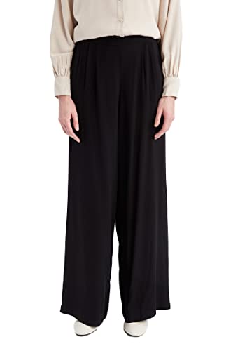 DeFacto Damskie spodnie do biegania z dzianiny na co dzień – standardowy krój, spodnie do joggingu, damskie spodnie do joggingu, dres do joggingu, czarny, 46