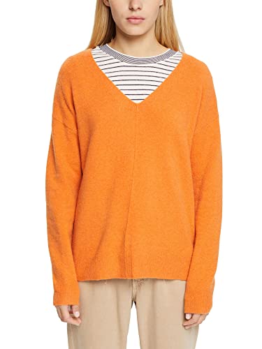 ESPRIT Damski sweter 102EE1I337, 834/złoty pomarańczowy 5, M
