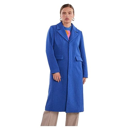 YAS Damski płaszcz YASLIMA LS Wool Mix Coat S. NOOS, Federal Blue, L, federal blue, L
