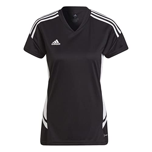 adidas Damski Con22 JSY W Jersey (szorty Sleeve), czarny/biały, XXL