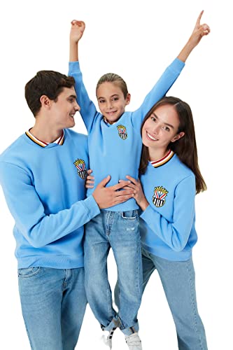 TRENDYOL Damska bluza polo Neck Plain Regular Blue, XS, niebieski