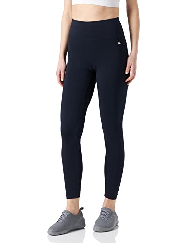 Champion Damskie amerykańskie klasyczne legginsy z wysokim stanem, Blu marino, L