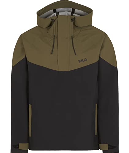 FILA Trencin kurtka męska Windbreaker Pull-on Jacket, Moonless Night-Burnt Olive, XL