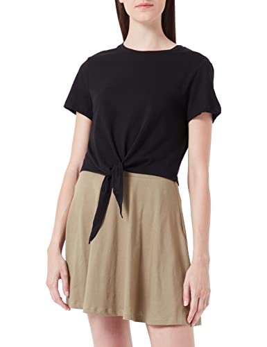 ONLY Women's ONLMAY S/S Short Knot TOP JRS T-Shirt, czarny, L