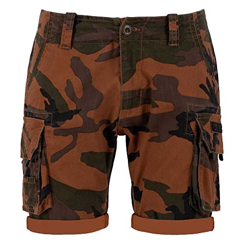 Alpha Industries Unisex - dorosły krótki płaszcz kamuflażu załogi, 681-spalony kamuflaż, 28