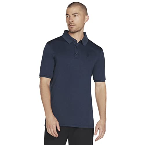 Skechers Męska koszulka polo, granatowa, rozmiar XL, granatowy, XL
