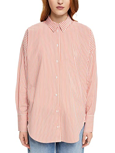 ESPRIT Collection Bluzka w paski z popeliny, pomarańczowy czerwony, XL