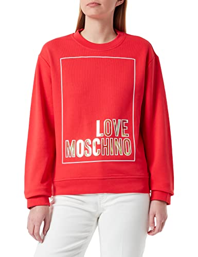 Love Moschino Damska bluza o regularnym kroju, Czerwony, 44