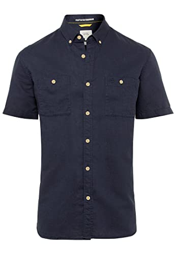 camel active Męska koszula 409219/1S49, niebieska (Night Blue), M, niebieski (Night Blue), M