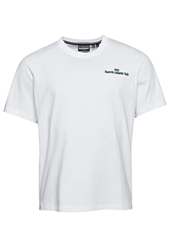 Superdry Męska koszula biznesowa Code Ath. Club Graphic Tee, biały, L