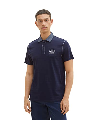 TOM TAILOR Męska koszulka polo, 1038533, 10668-Sky Captain Blue, M, 10668 - Sky Captain Blue, M