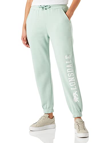 Lonsdale Damskie spodnie dresowe Pittentrail, pastelowy zielony/biały, XL