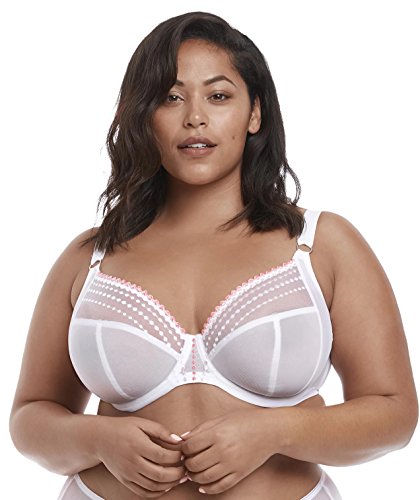 Elomi 8900 Matilda biustonosz z fiszbinami i głębokim niewyściełanym bokiem, biały, 80K