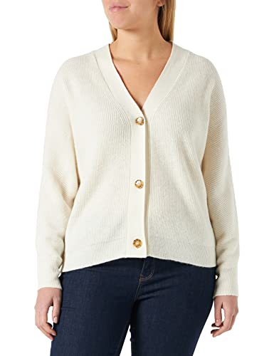 s.Oliver Damska kurtka z dzianiny z dekoltem w serek, biały, 36