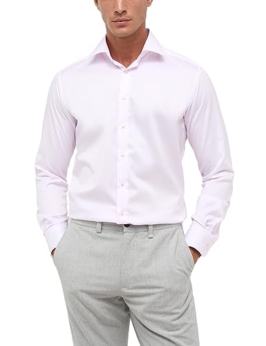 Eterna Męska koszula z długim rękawem Modern FIT Gentle Twill ROSÉ UNI, 15,5, Rosé, 38