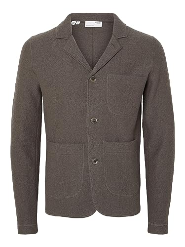 SELETED HOMME Męska kurtka z dzianiny Slhnealy Knit Blazer W Noos, Morel, XL