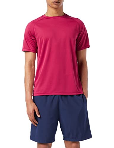 MEETYOO T-shirt męski, krótki rękaw, koszulka sportowa, bieganie, fitness, Rosso, XL