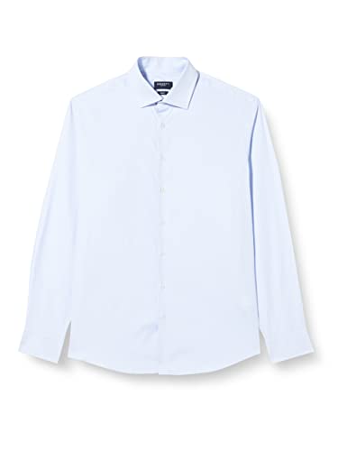 Hackett London Pinpoint męska koszula w paski, Biały/niebieski, 36