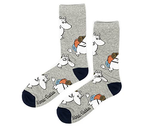 Moomintroll Adventuring męskie skarpety Moomin Socks skarpety męskie, szary, granatowy, 40-45 EU