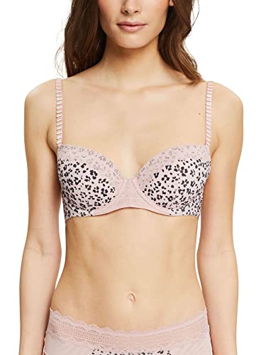 ESPRIT Damski wyściełany biustonosz z nadrukiem walentynkowym RCS, Stary różowy 3, 100C