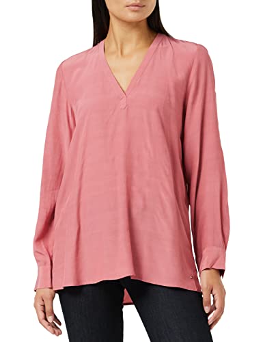 Tommy Hilfiger Wiskoza Solid V-Neck Bluzka LS, Desert Sky, 30 Kobiety, Różowy angielski, 30