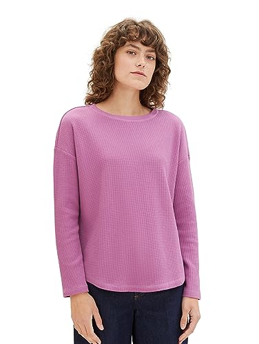 TOM TAILOR Damska koszulka z długim rękawem, 33830 - Mauvy Plum, 3XL