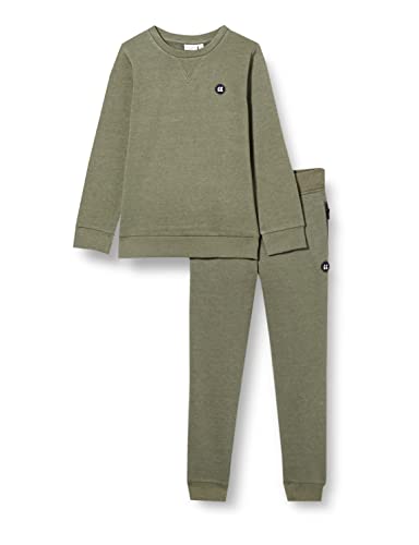 NAME IT Bluza chłopięca Nkmvimo Ls Sweat Set Bru Nn, Beetle/Pack:Beetle, 158