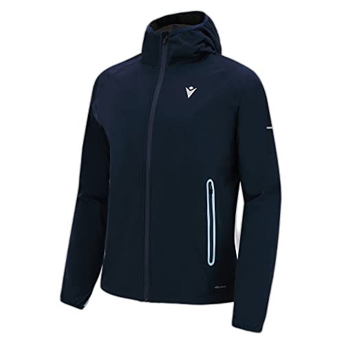 Macron Męska kurtka przeciwdeszczowa Run Fcc Caleb Light Man Nav/Col, Navy-Columbia, L