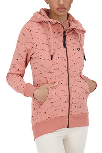 Alife and Kickin YasminAK B damska bluza dresowa, bluza na czas wolny, bluza z kapturem, bluza z zamkiem błyskawicznym i kapturem, XS-XXL, mahoń melanż, mahoń melanż