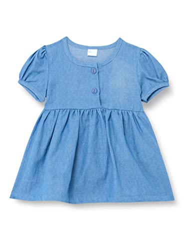Pinokio Sukienka Summer Mood, 100% bawełna, niebieskie dżinsy, Girls 62-104 (62), jeansy Summer Mood, 62 cm