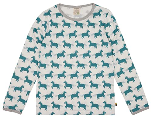 loud + proud Unisex Dziecięcy nadruk, certyfikat GOTS, Topaz, 98/104