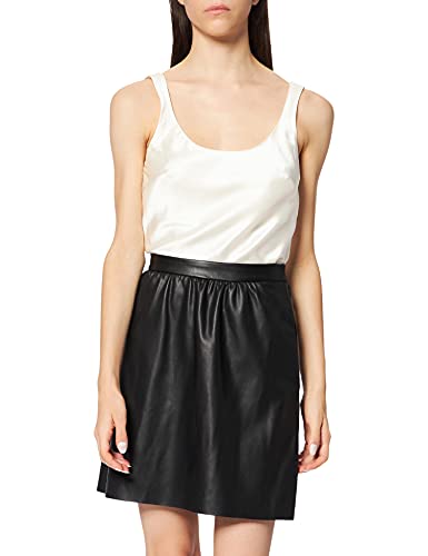 Vila Damska spódnica Vipen Coated Rw Skater Skirt-Noos, czarny, XS