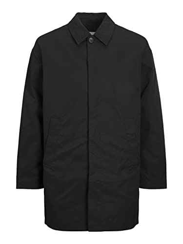 Bestseller A/S Męski płaszcz JJECREASE MAC Coat NOOS trencz, czarny, M, czarny