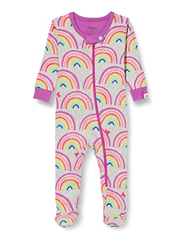 Hatley Organic Cotton Footed Sleepsuit piżamy dla dzieci i noworodka, Rainbow Dreams, 0-3 mesi
