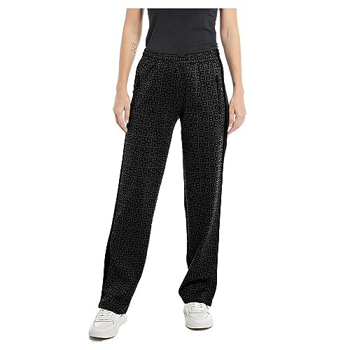 Replay Damskie spodnie do biegania Comfort Fit, 020 Blackboard/Black, XS