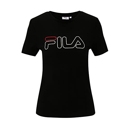 FILA Damska koszulka z tabliczką, czarna, XS, czarny, XS