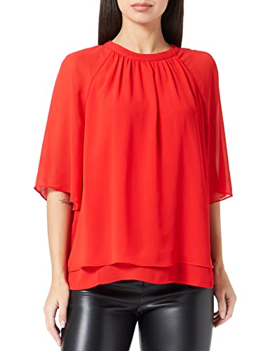 s.Oliver BLACK LABEL Damska bluzka 3/4, rękawy 3, 4, czerwona, 36 EU, Czerwony 3126, 36