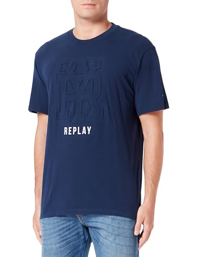 Replay koszulka męska regular fit, 715 Deep Navy, XL