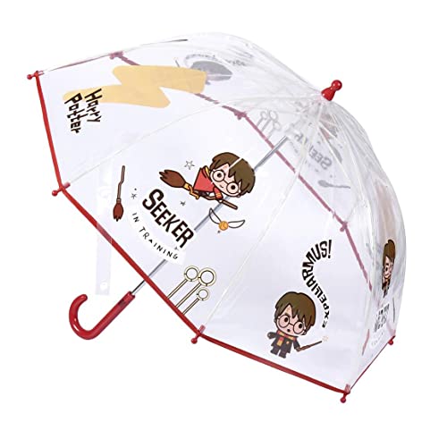 CERDÁ LIFE'S LITTLE MOMENTS - Harry Potter przezroczysty parasol unisex - ręczne otwieranie z mechanizmem