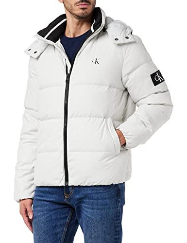 Calvin Klein - płaszcze męskie - kurtka puchowa męska - kurtka puchowa męska - czarna kurtka - męska Essentials kurtka puchowa, Szary szare, 3XL
