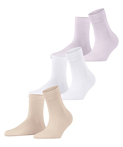 ESPRIT Kobiety Krótkie skarpety Active Basic 3-Pack W SSO Trwała Organiczna Bawełna jednokolorowe 3 Pak, Wielokolorowy (Sortiment 0020), 36-41