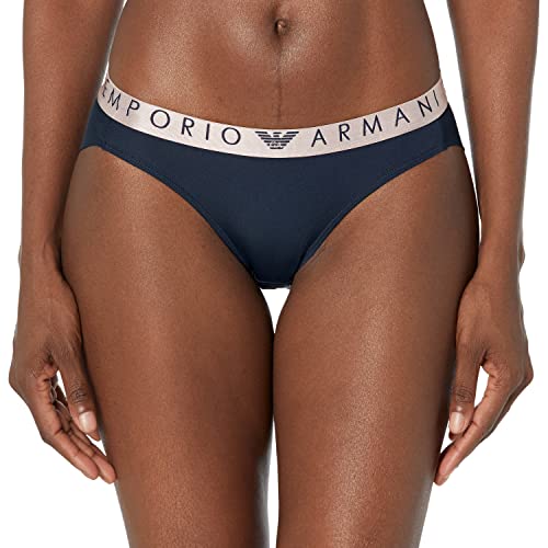 Emporio Armani Damska opaska z logo Iconic z mikrofibry, morski, XS