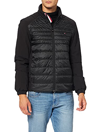 Tommy Hilfiger Męska kurtka Tech Mix Media ze stójką JKT, Czarny, M