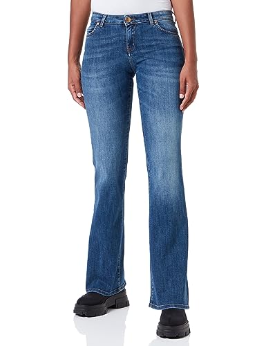 Pinko Frida Flare Denim Stretch Vint Dżinsy damskie, Pjz_pranie Vintage Średni Ciemny, 28