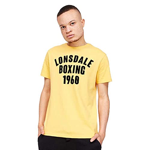 Lonsdale Męski t-shirt Pitsligo, żółty/czarny, M