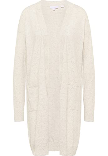usha WHITE LABEL Damski kardigan, jasnoszary melanż, XL/XXL, jasnoszary melanż, XL-XXL